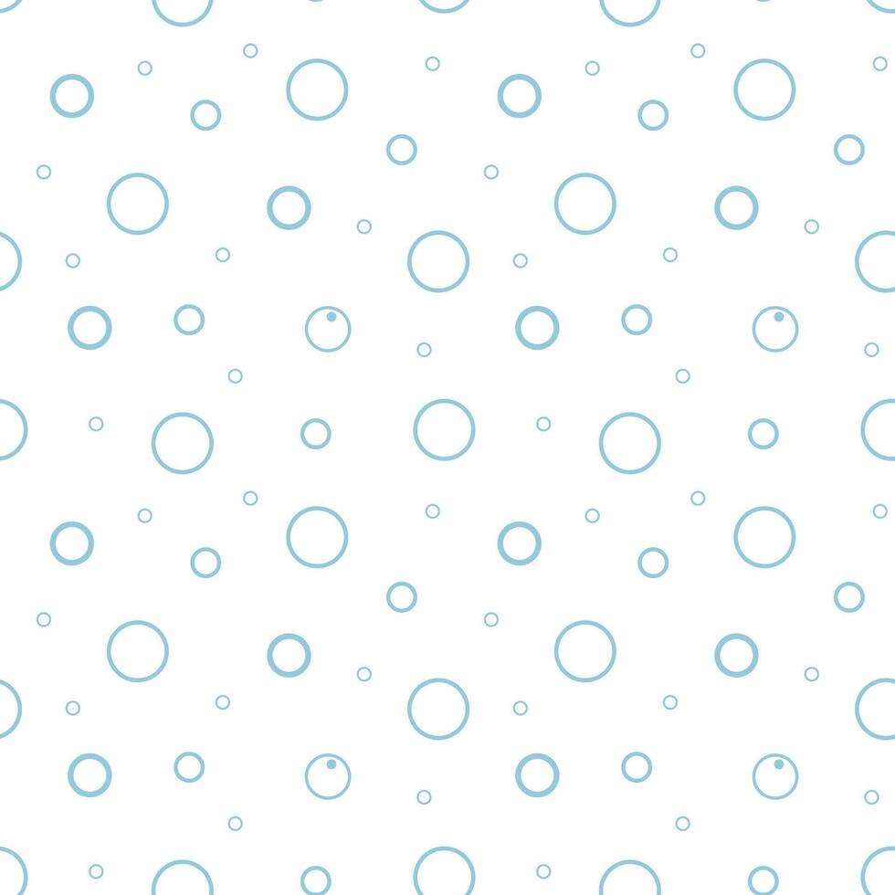 Seamless pattern water bubbles. Simple illustration isolated on white background. Fizzy drinks. vector