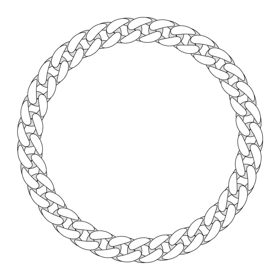 textura cadena redondo marco. circulo frontera cadenas vector