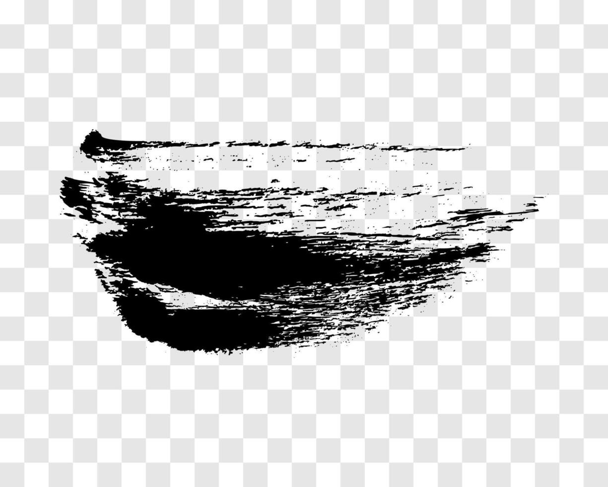 Black brush stroke. Hand drawn ink spot isolated on background. illustration vector