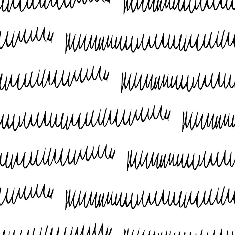 Seamless pattern with black pencil brushstrokes vector