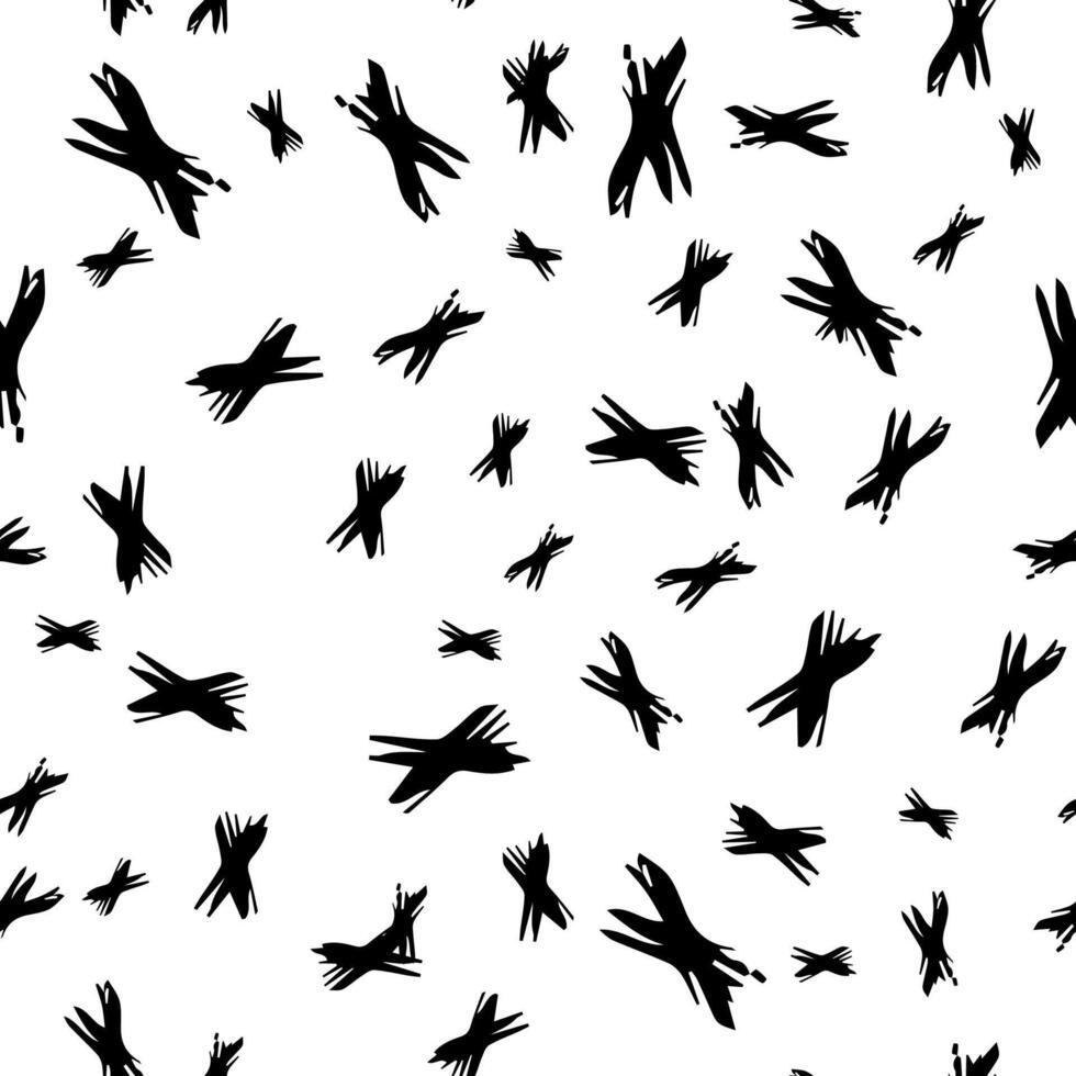Seamless pattern with hand drawn cross symbols vector