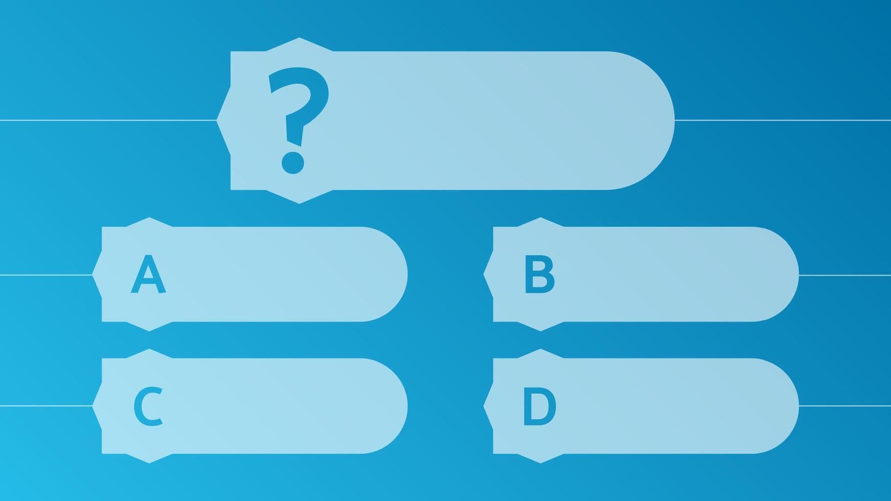 Multiple choice quiz template vector