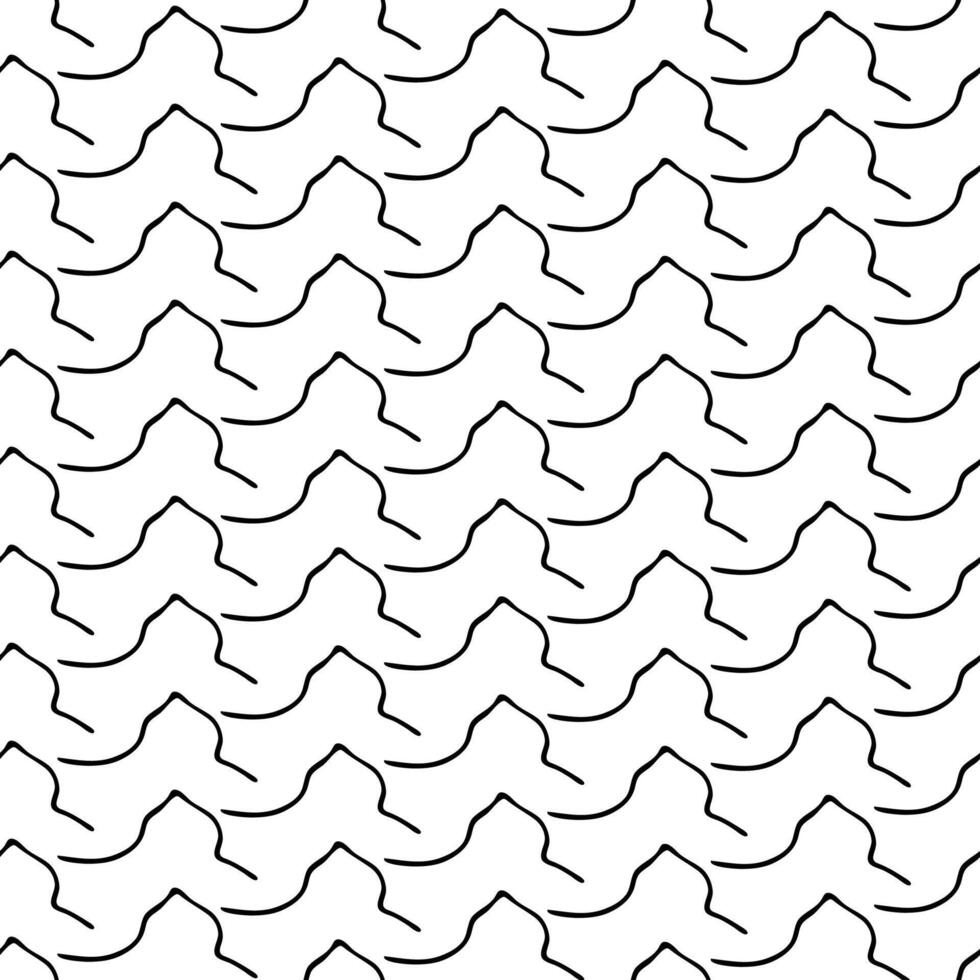 Seamless pattern with sketch squiggle vector