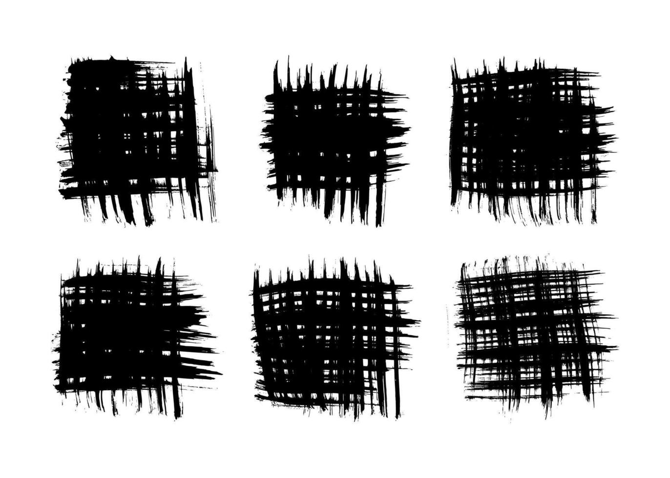 Black brush stroke in square form on white background vector