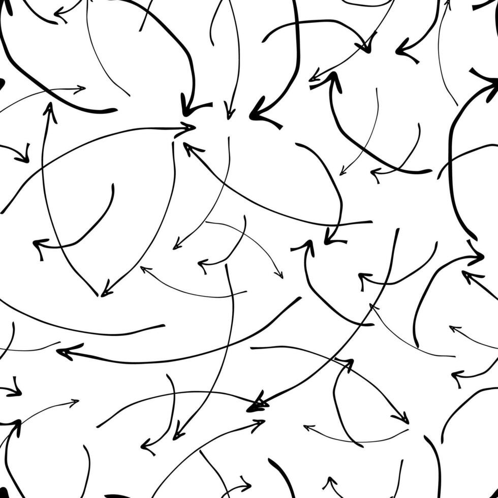Seamless pattern with doodle arrows vector