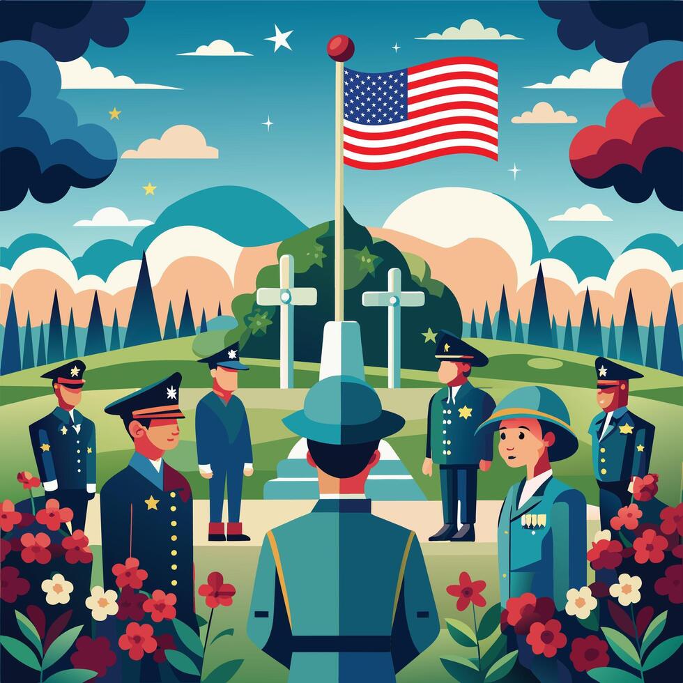 Memorial day of America may 27 vector