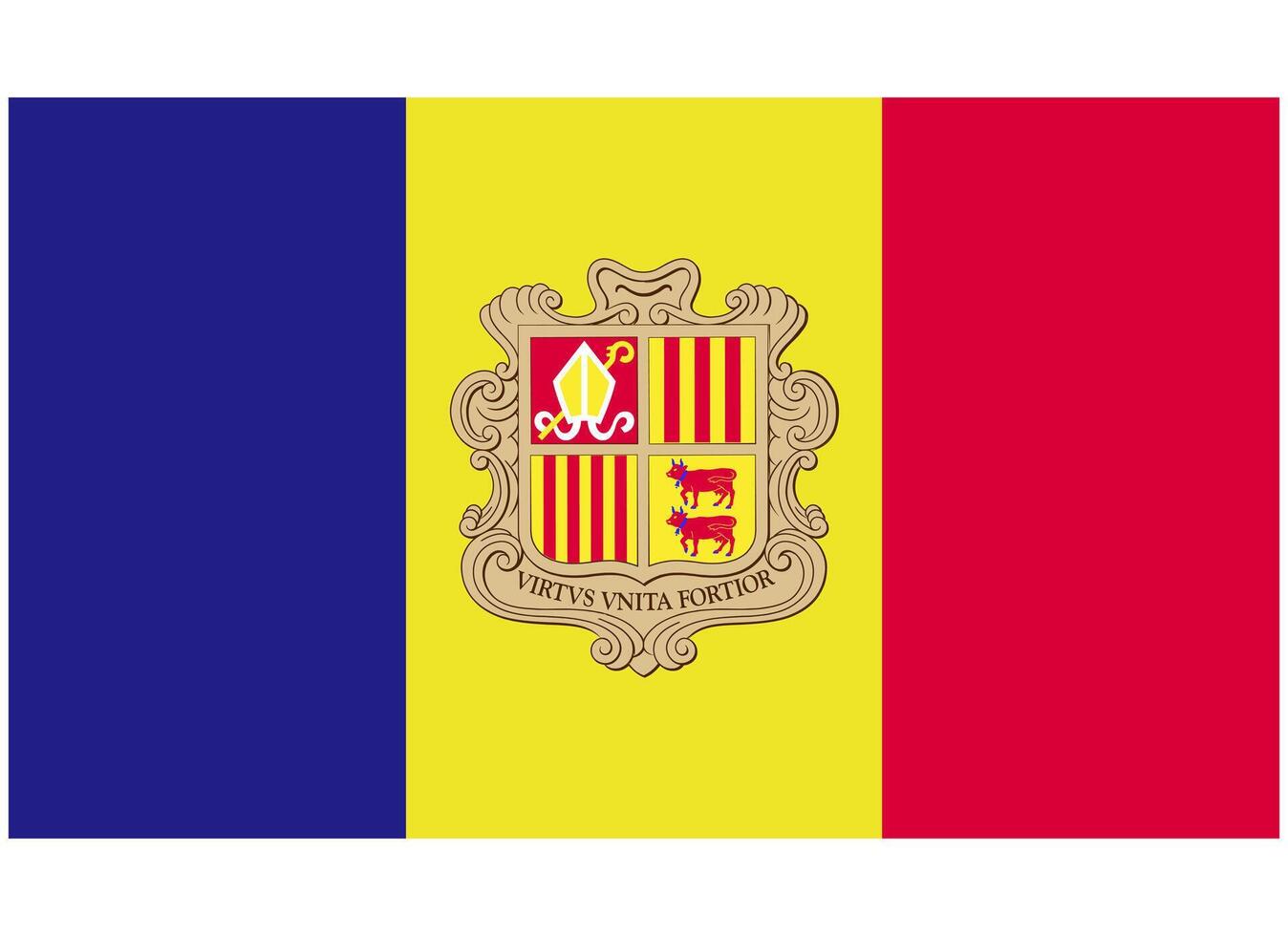 Andorra National Flag vector
