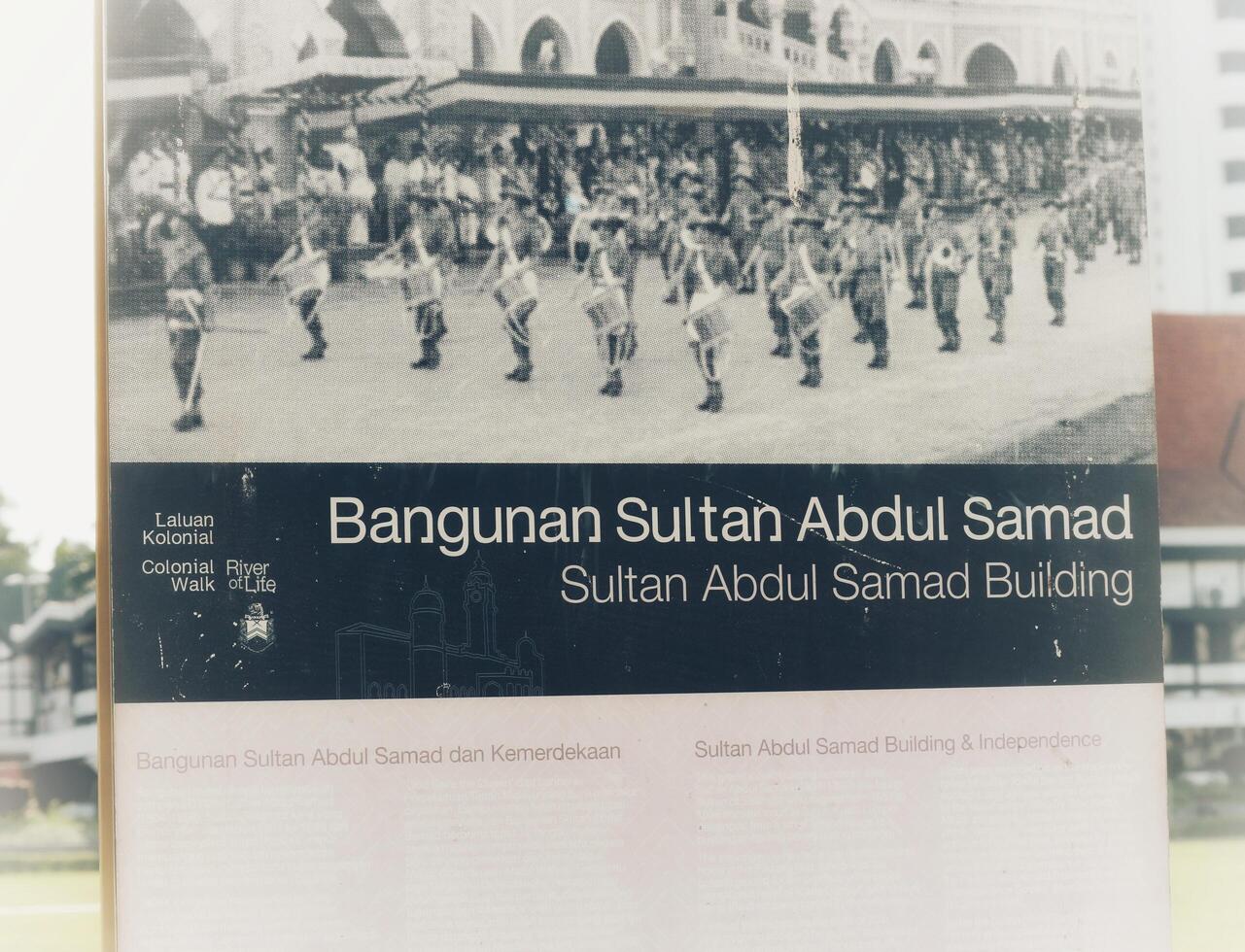 Kuala Lumpur, Malaysia on May 21, 2023. Information board and Directional signs in the Darat Merdeka area photo