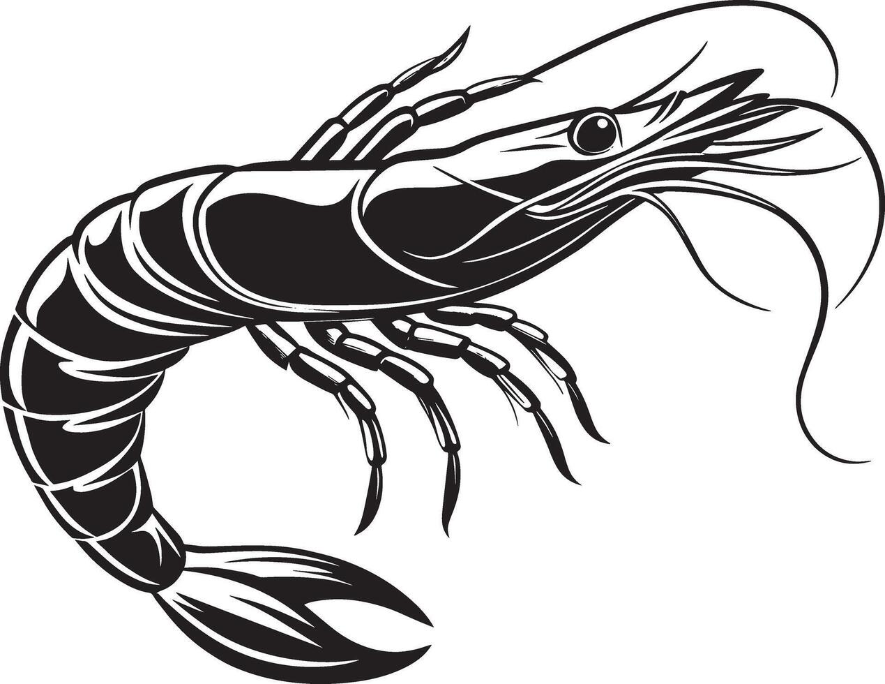 Shrimp.Tribal icon illustration graphic design vector
