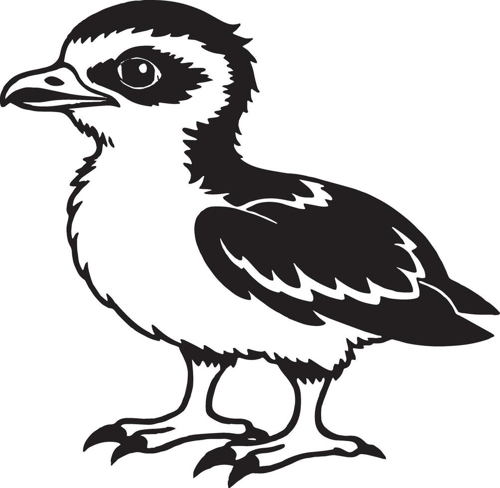 negro y blanco silueta ilustración de un Paloma pájaro vector