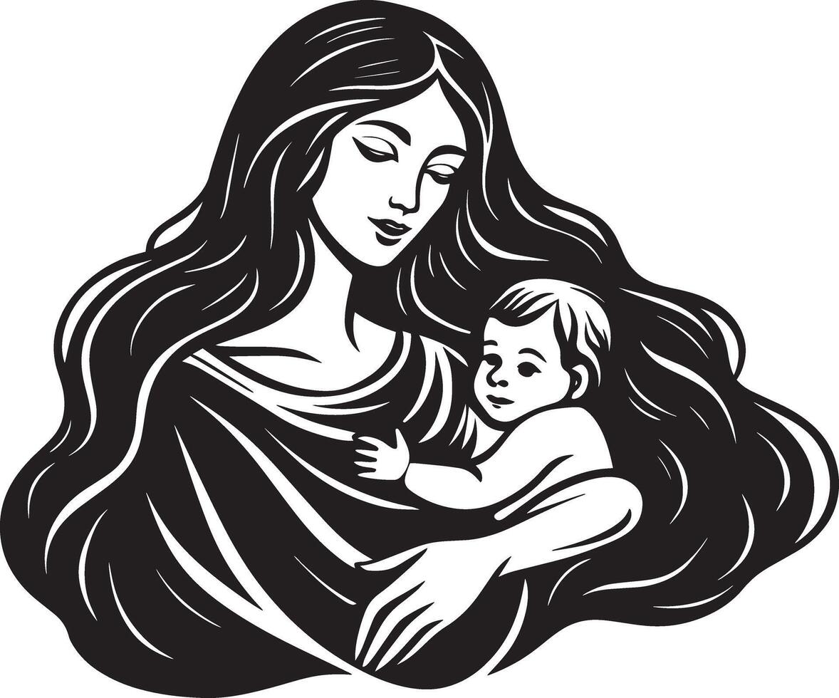 Mother with baby. Maternity. illustration vector