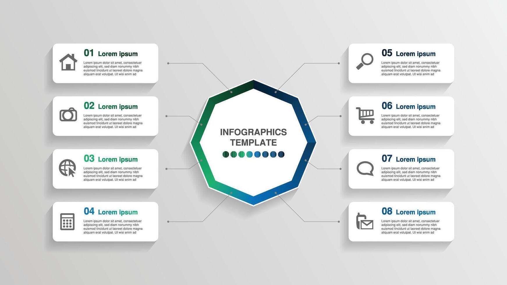 plantilla de diseño infográfico con números vector