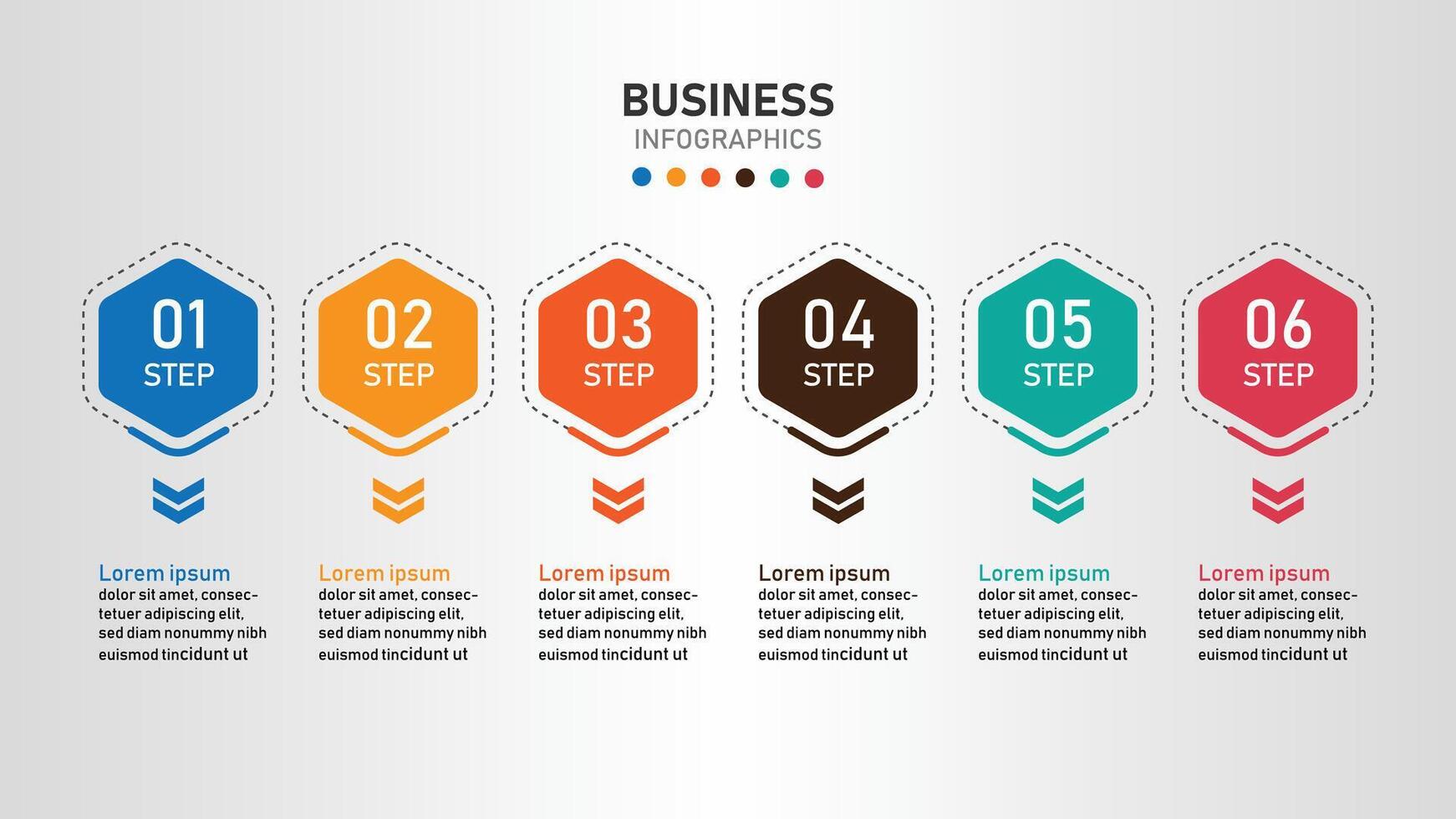 infographics design template with paper label, integrated hexagon background. vector