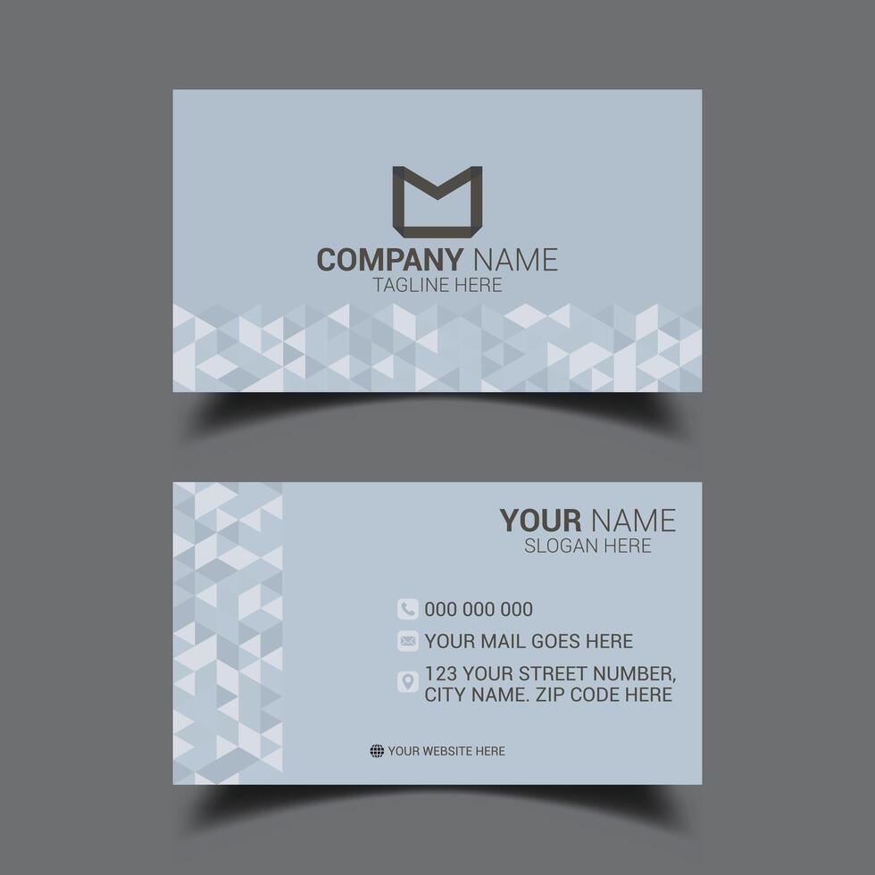 Elegant and geometric Business card design vector