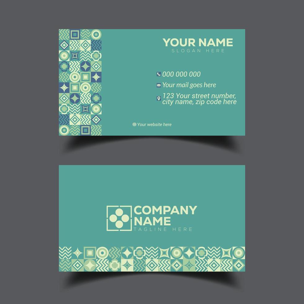 Elegant and geometric Business card design vector