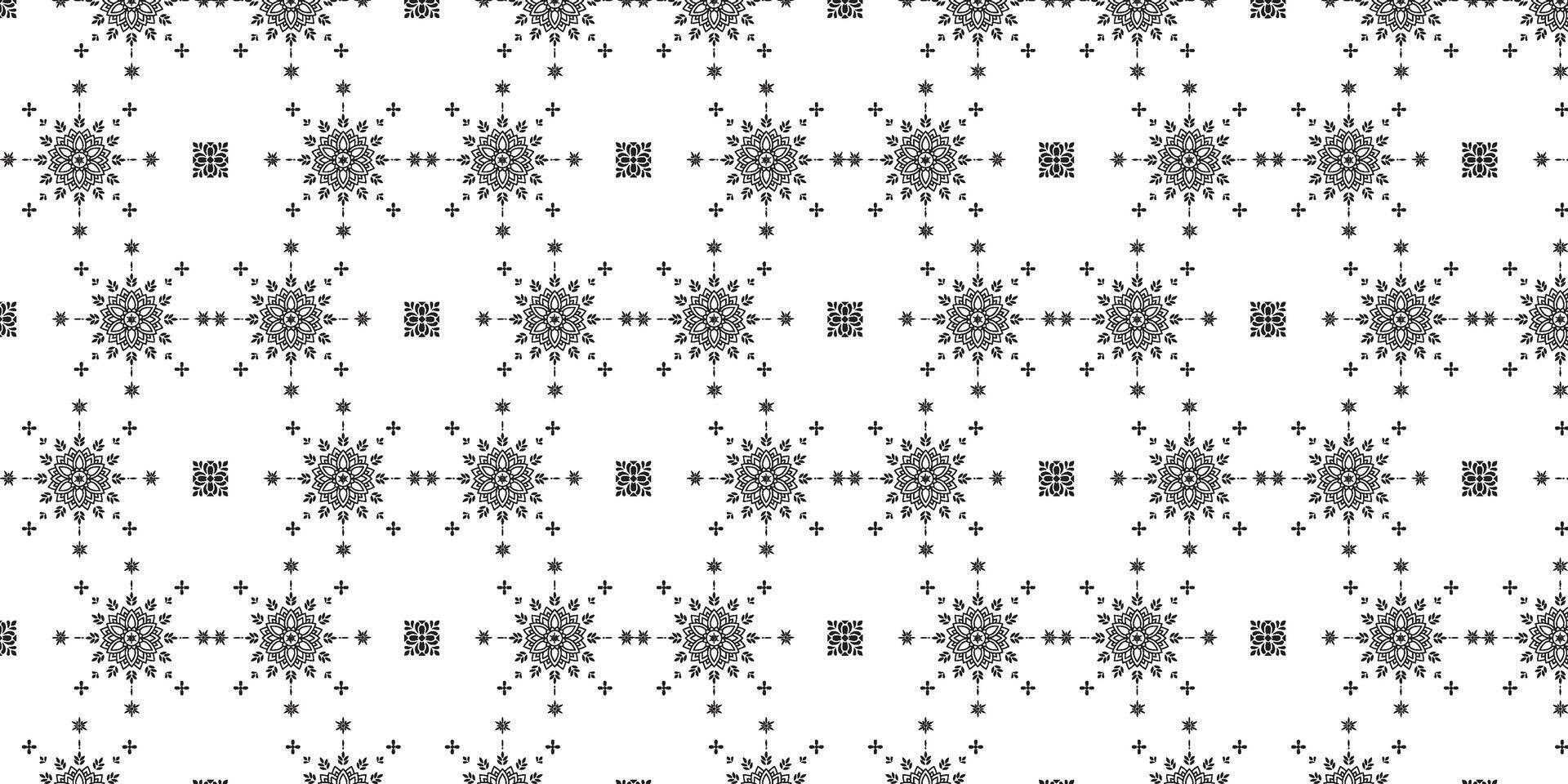 Seamless illustration pattern in ornamental style vector