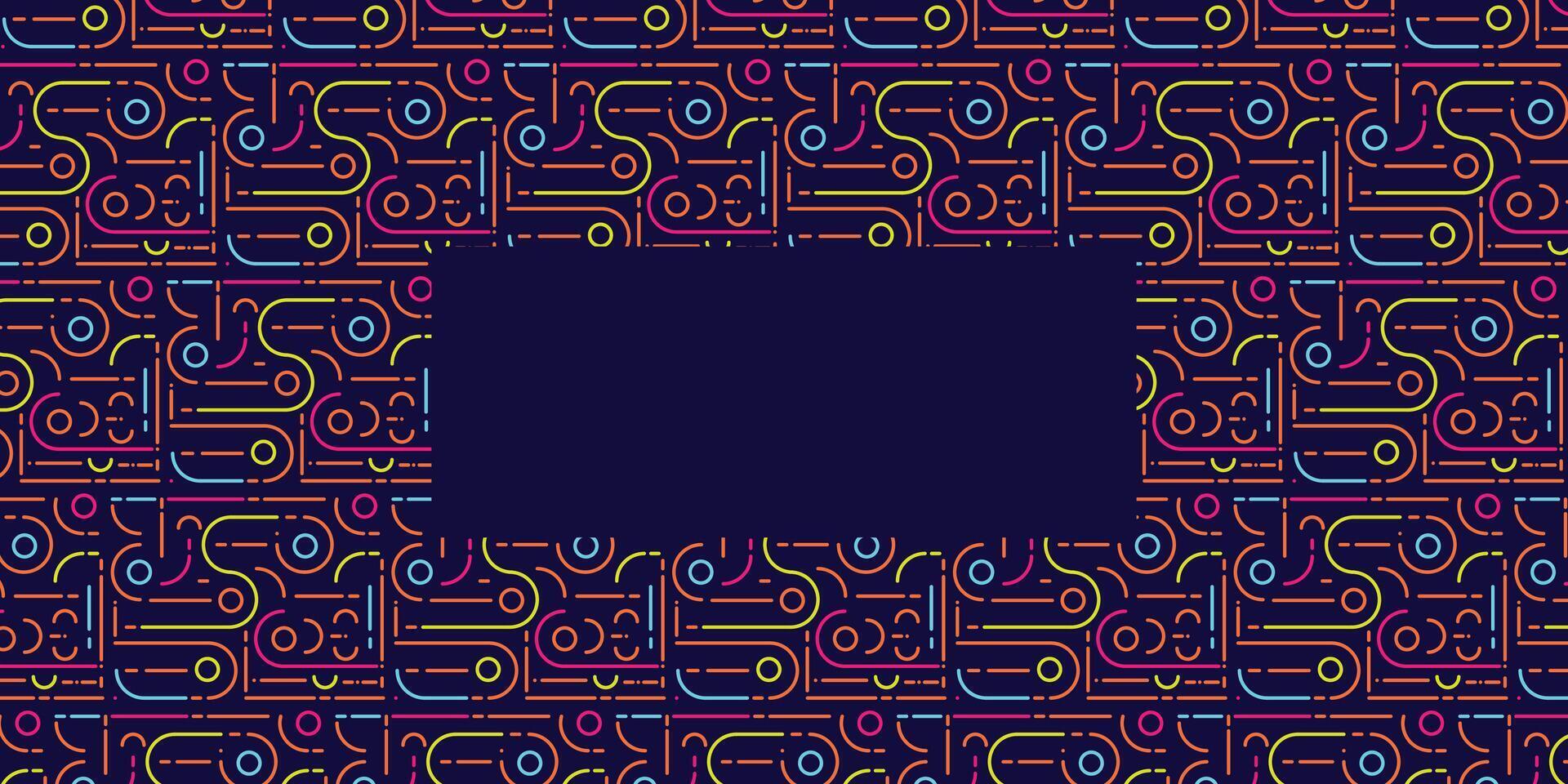 Colorful line shaped geometric seamless pattern background vector