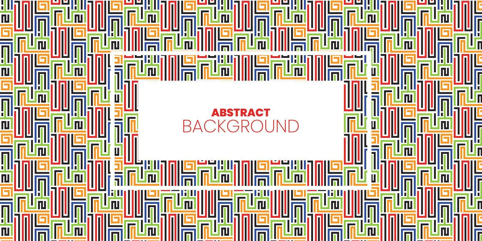 Colorful line shaped seamless pattern background vector