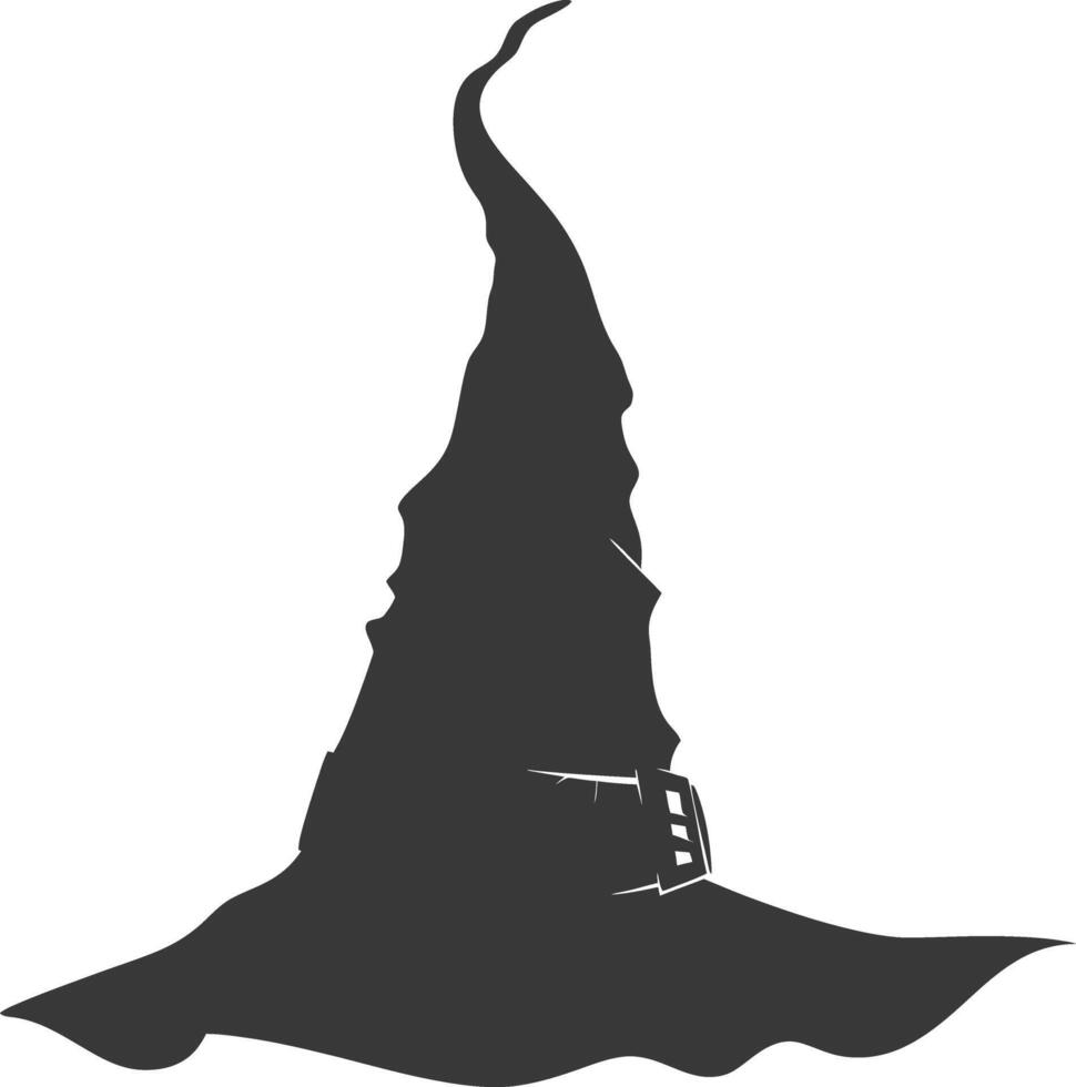 Silhouette Witch hat black color only vector