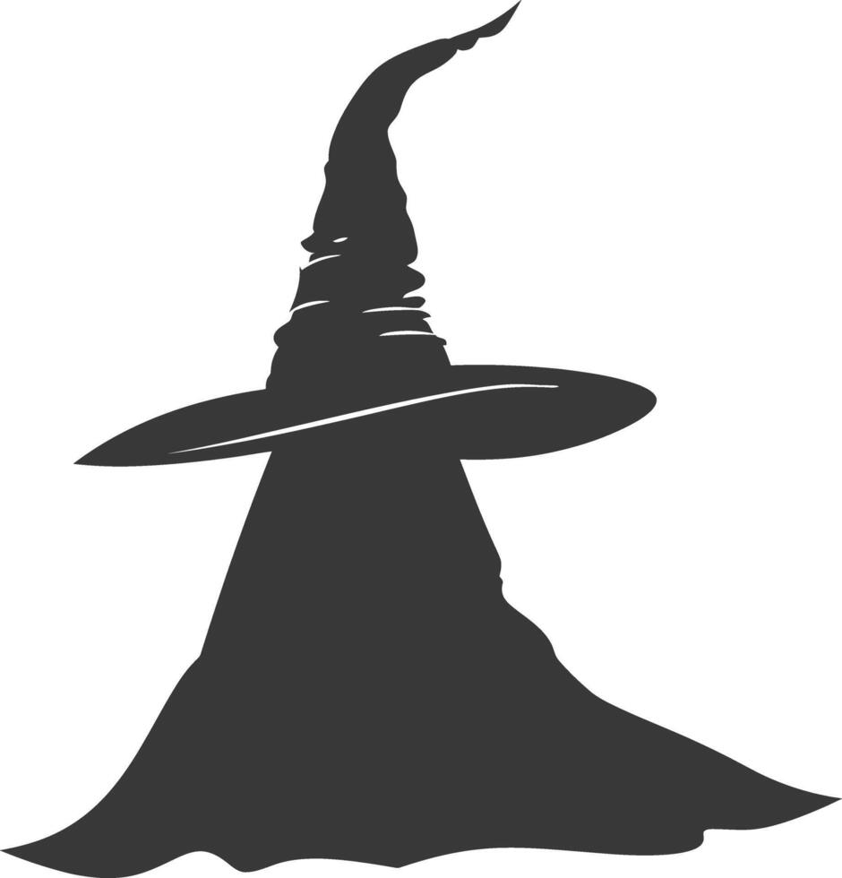 Silhouette Witch hat black color only vector