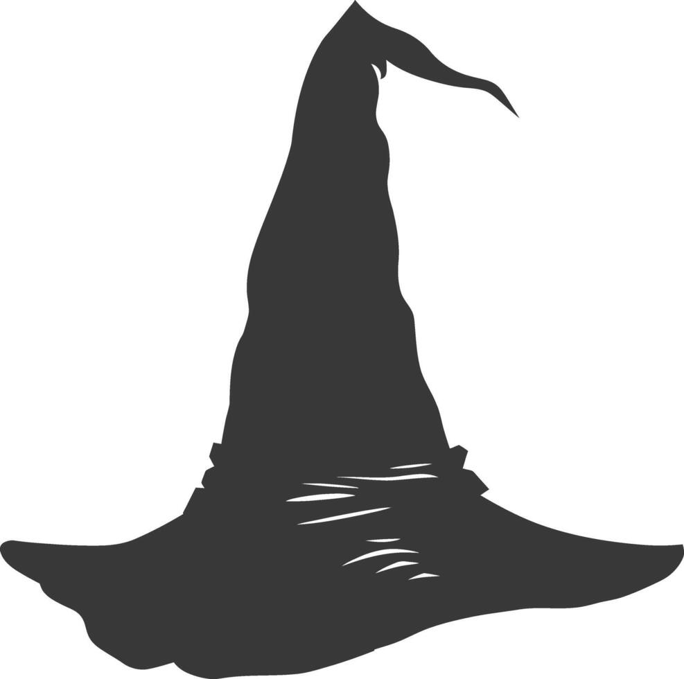 Silhouette Witch hat black color only vector