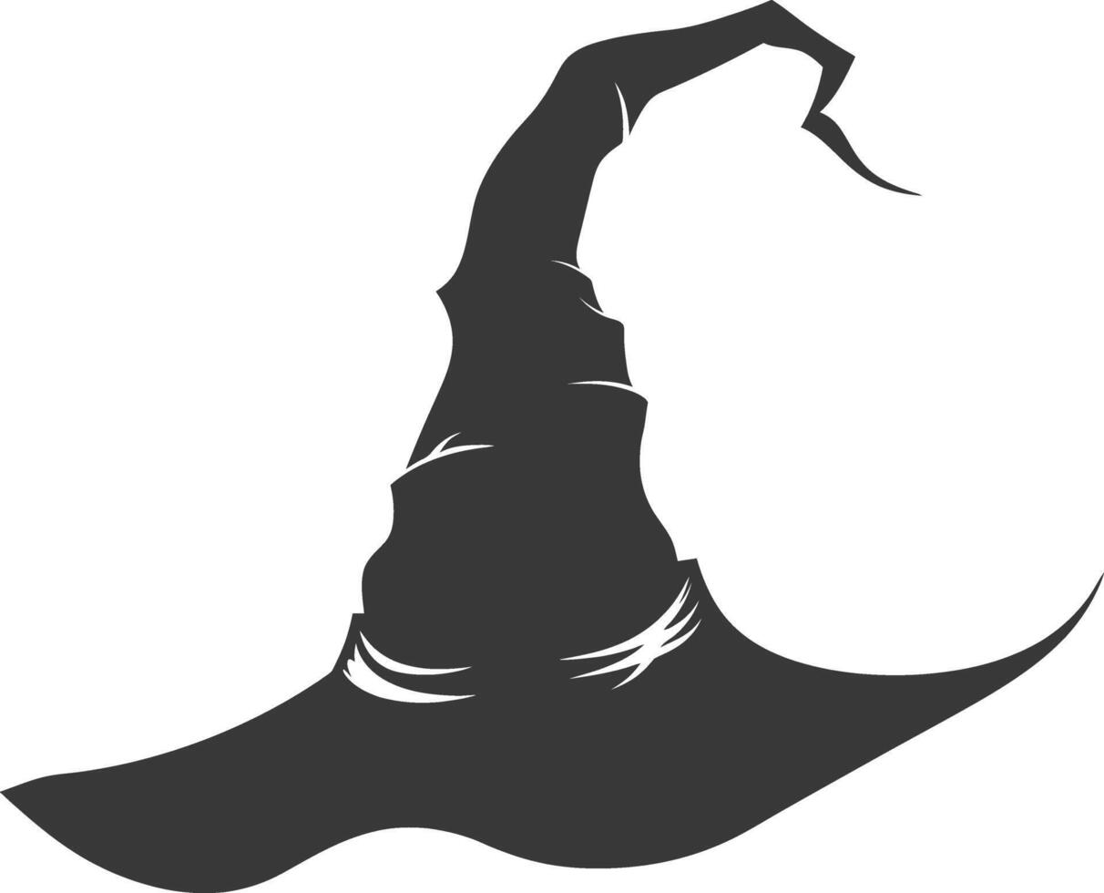 Silhouette Witch hat black color only vector