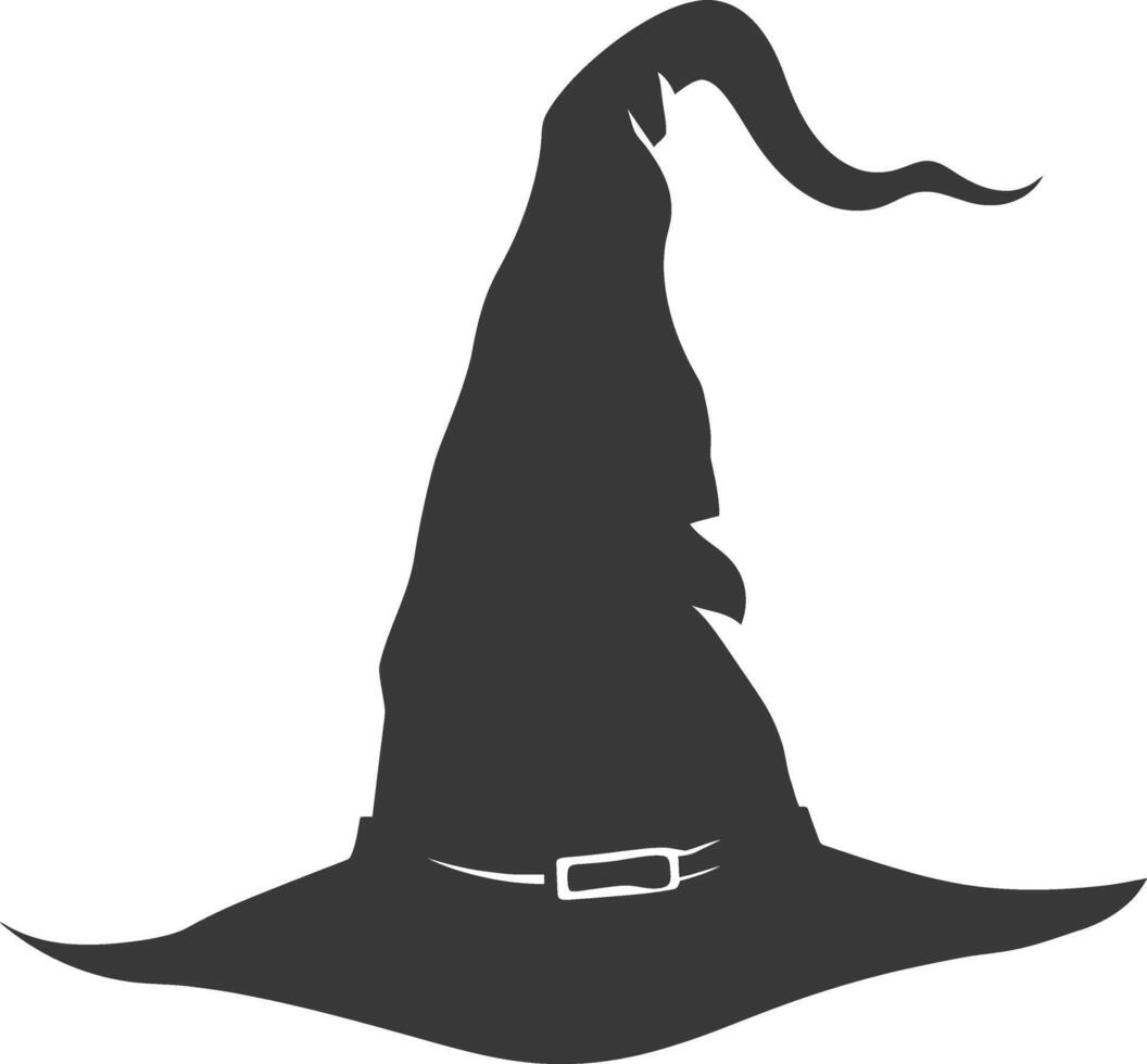 Silhouette Witch hat black color only vector