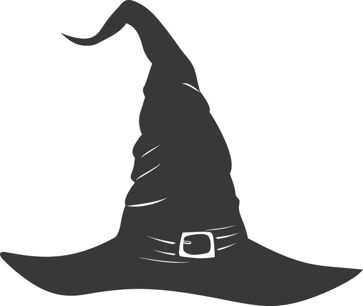 Silhouette Witch hat black color only vector