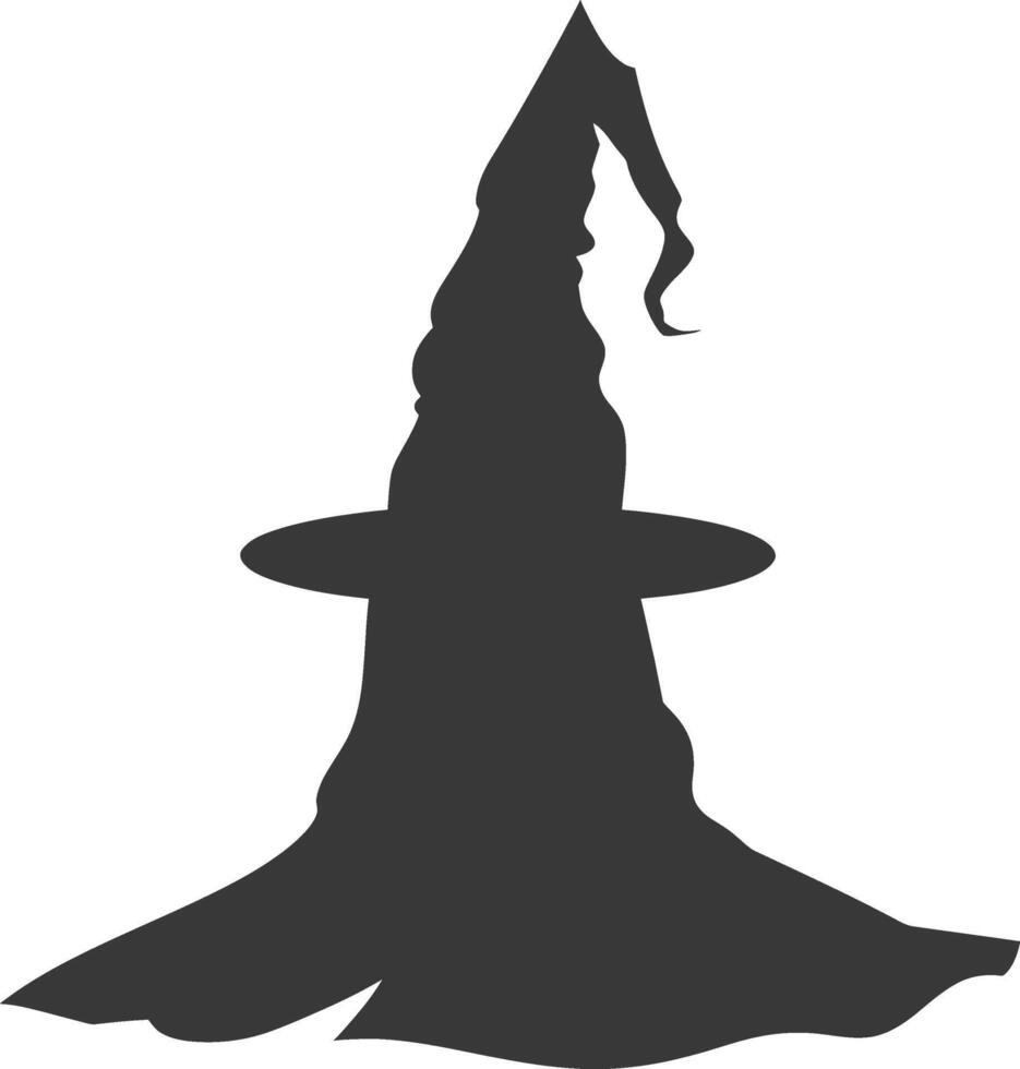Silhouette Witch hat black color only vector