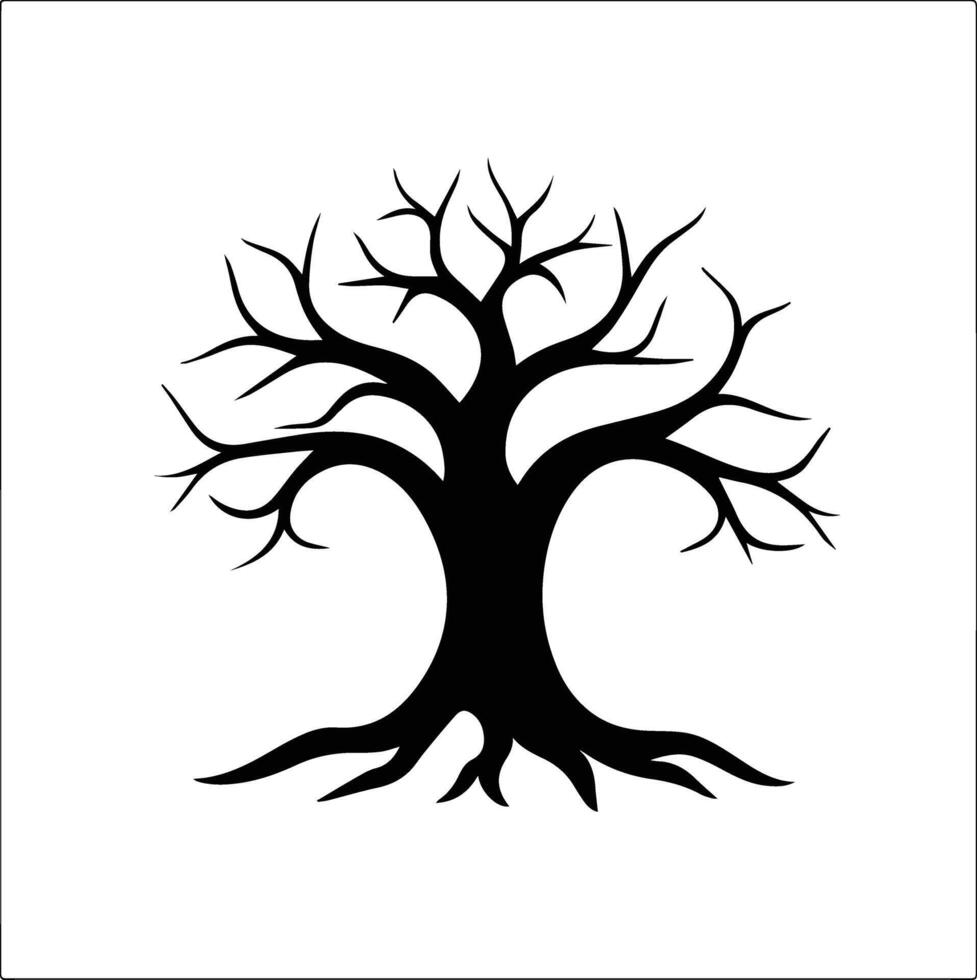 Beautiful Silhouette Tree Image vector