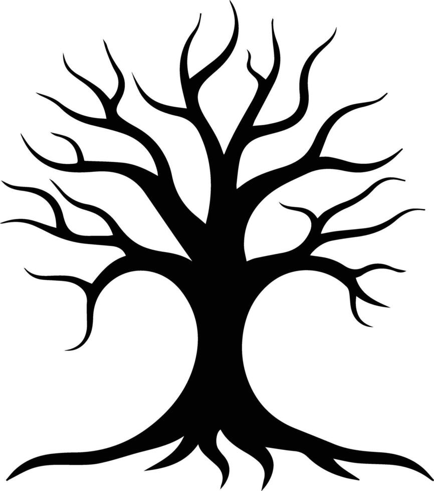 hermosa silueta árbol imagen vector