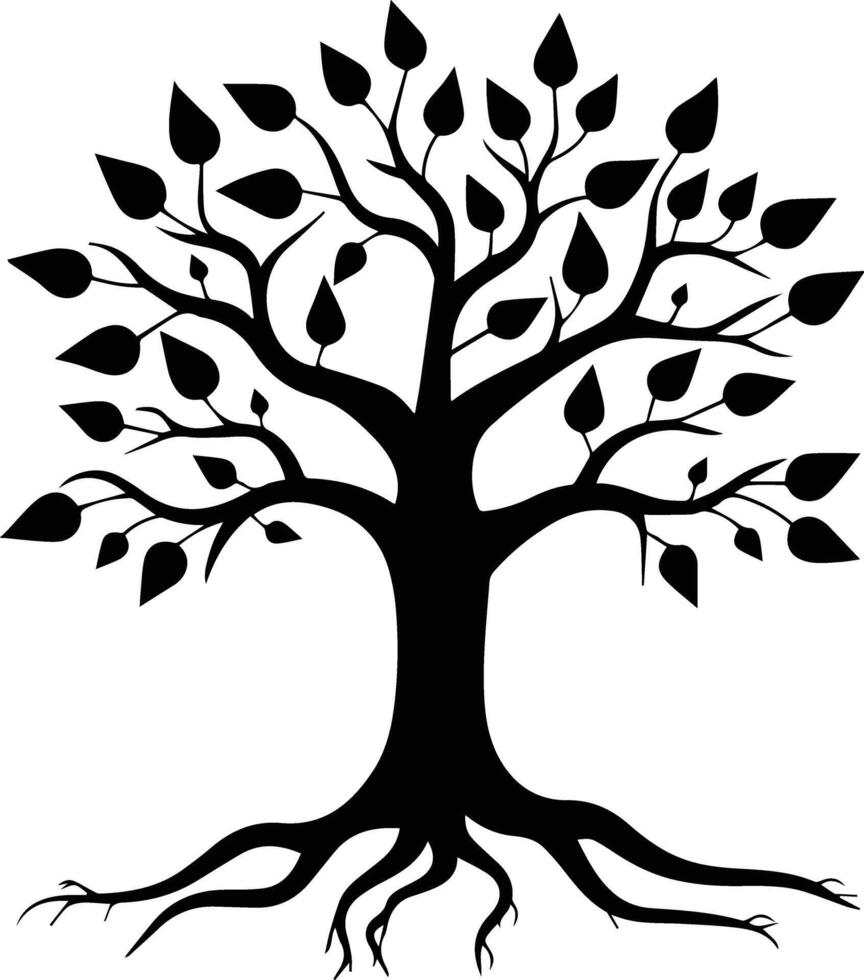 Beautiful Silhouette Tree Image vector