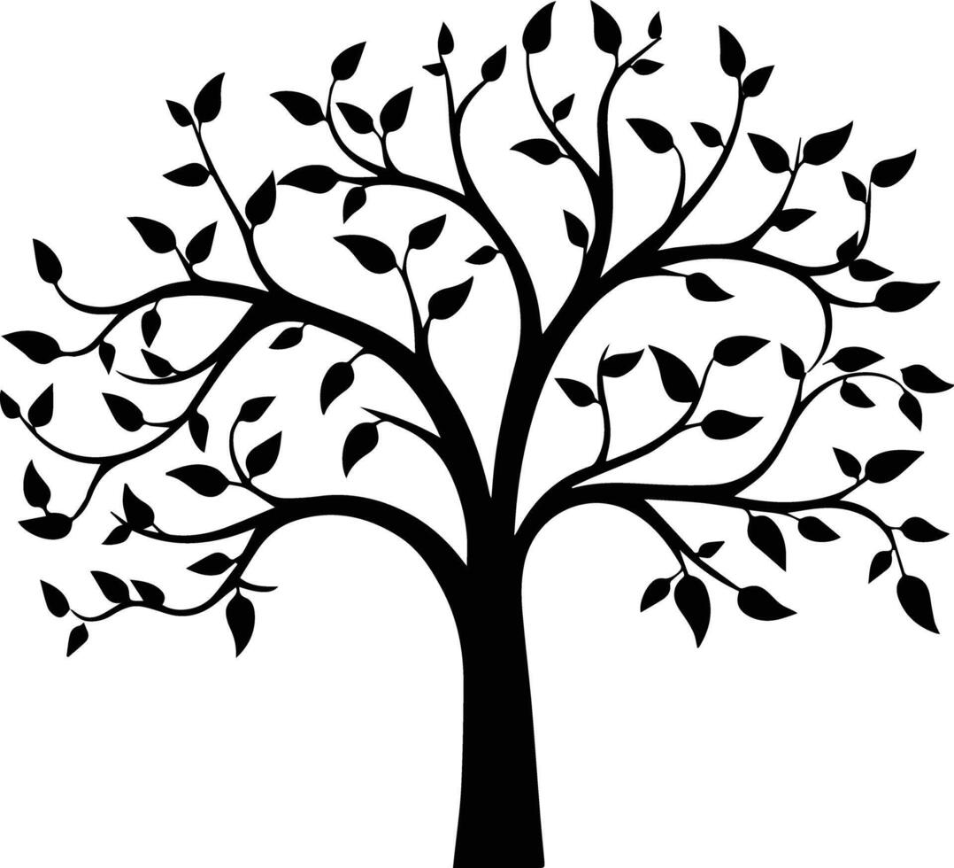 Beautiful Silhouette Tree Image vector