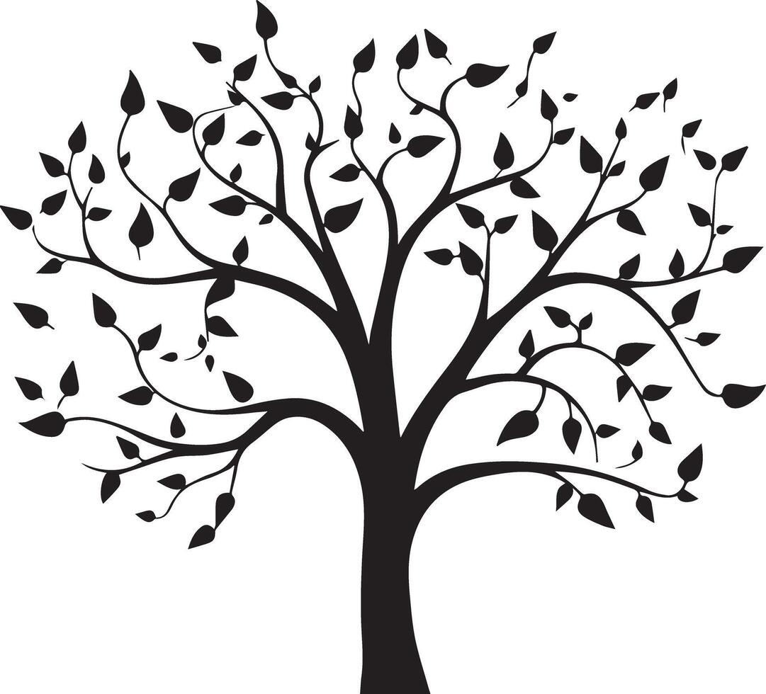 Beautiful Silhouette Tree Image vector