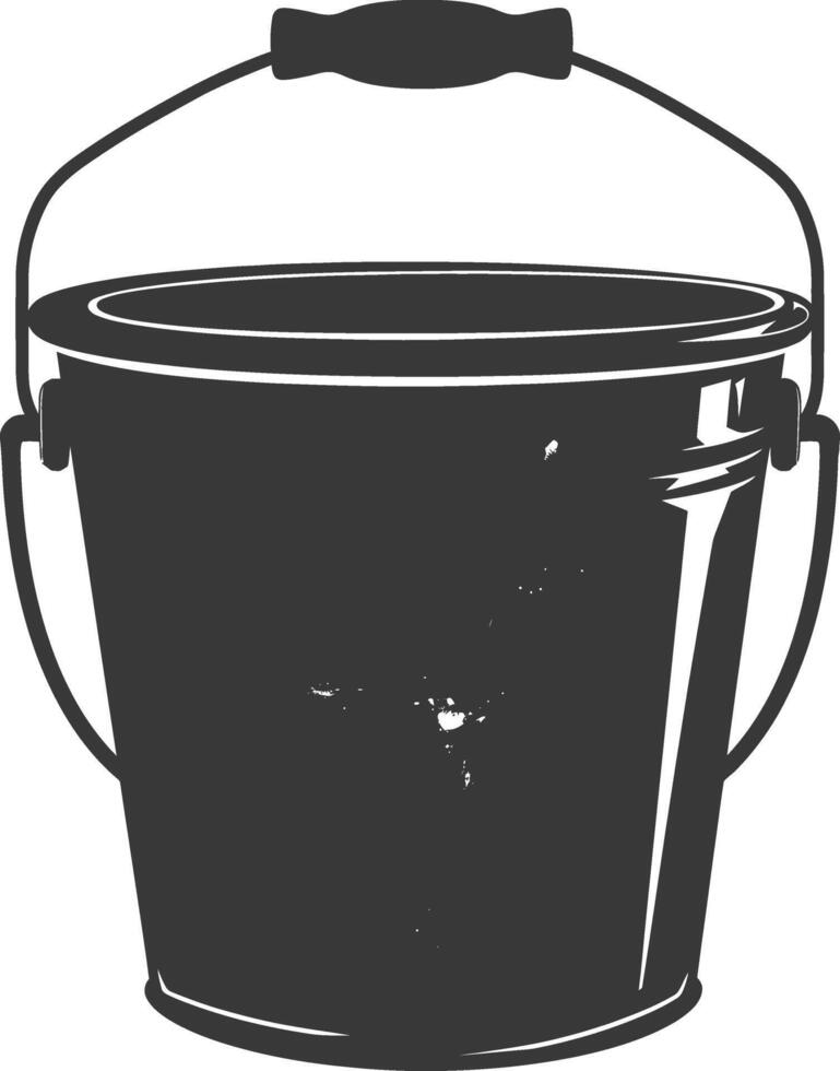 Silhouette bucket black color only vector