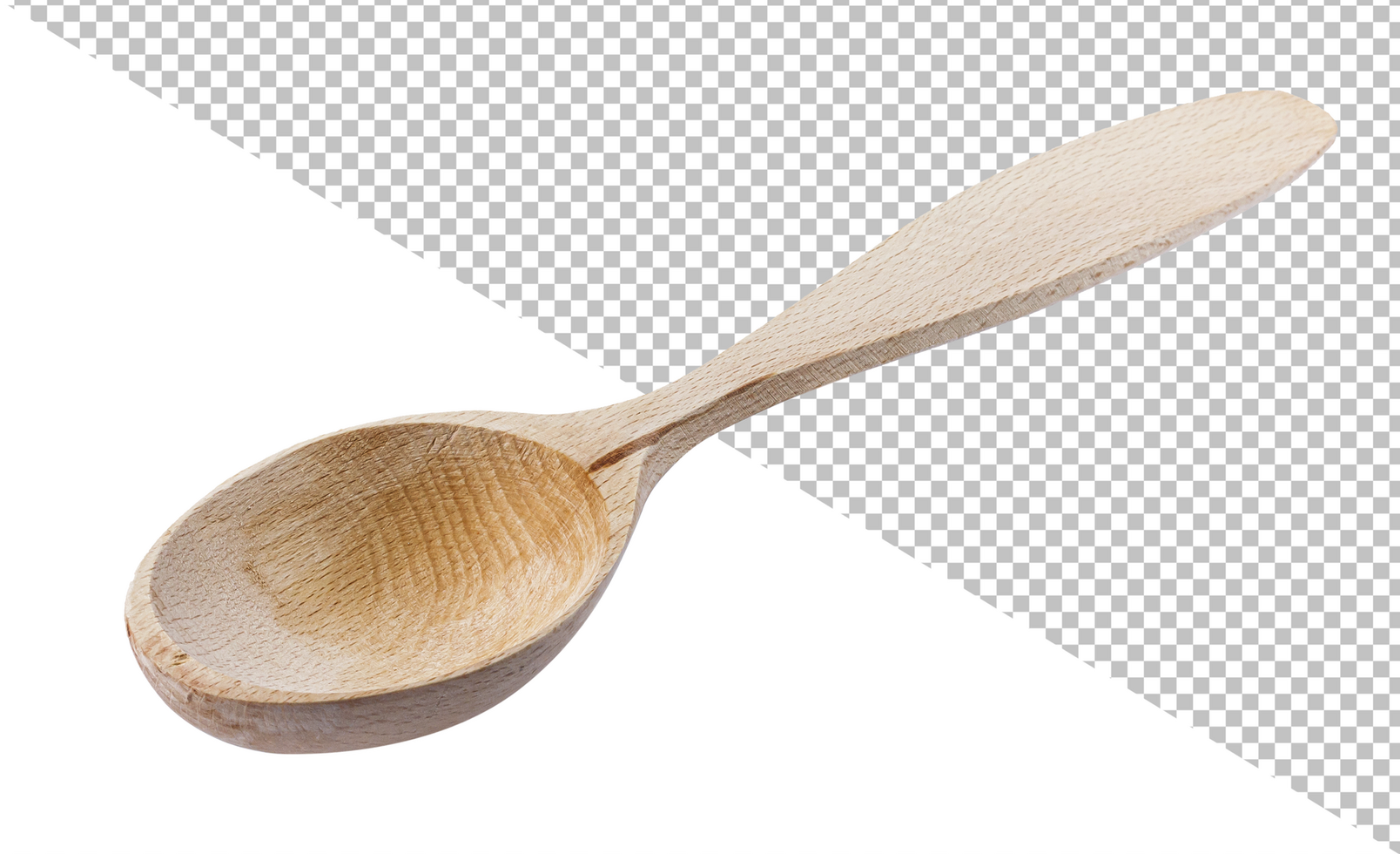 Wooden spoon isolated on white background psd