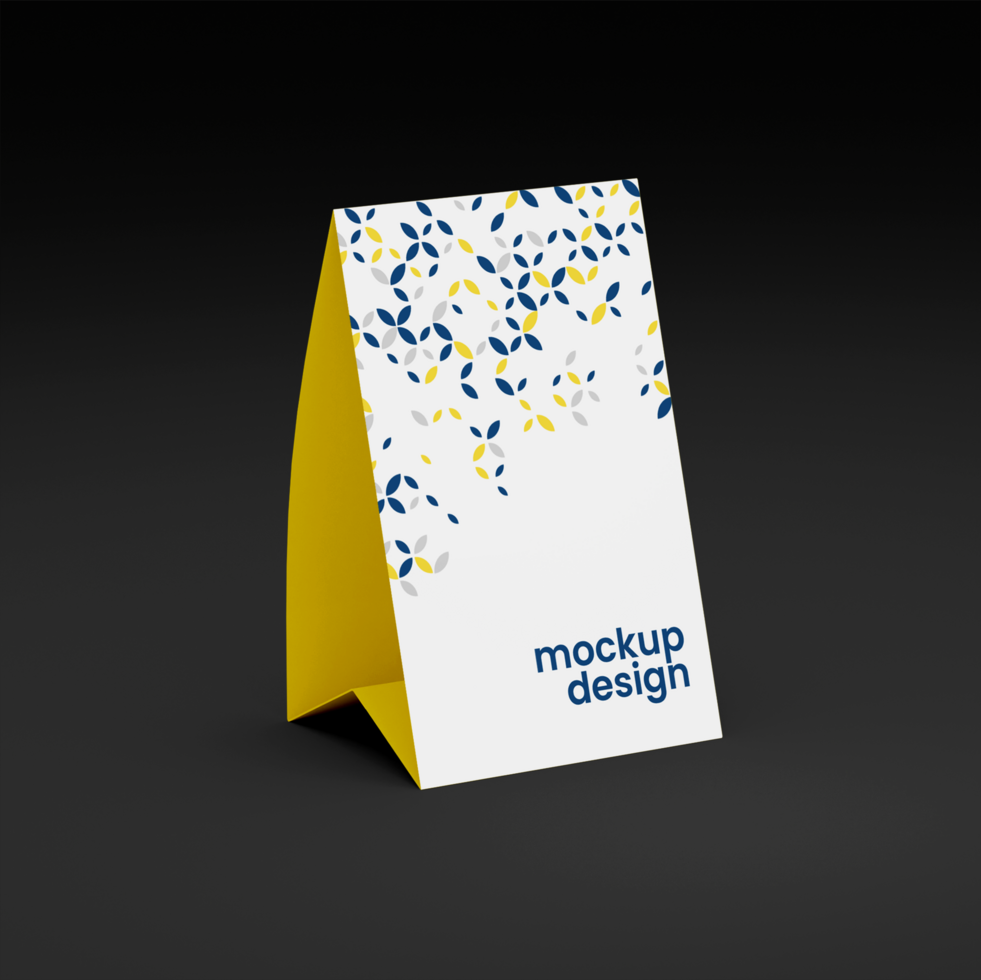 Table menu mockup design psd