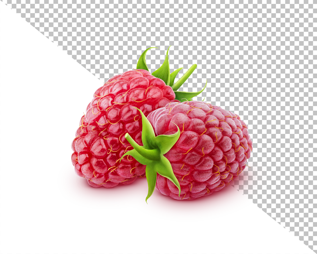 Raspberry isolated on white background psd