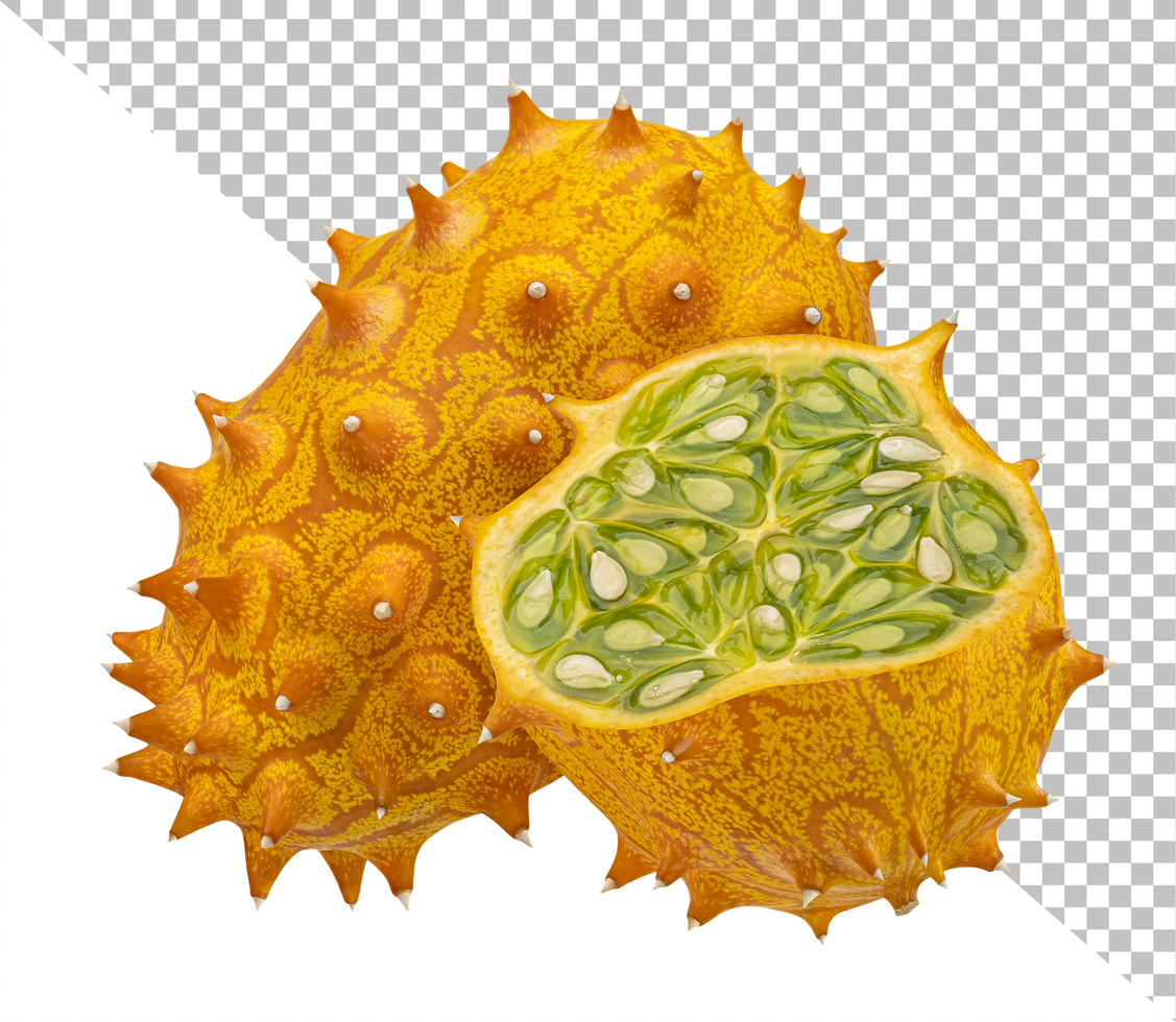 Kiwano isolated on white background with clipping path psd
