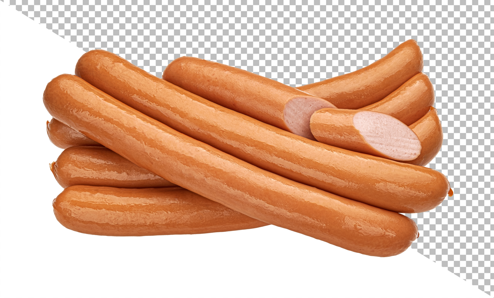 Hot dog sausage isolated on white background psd