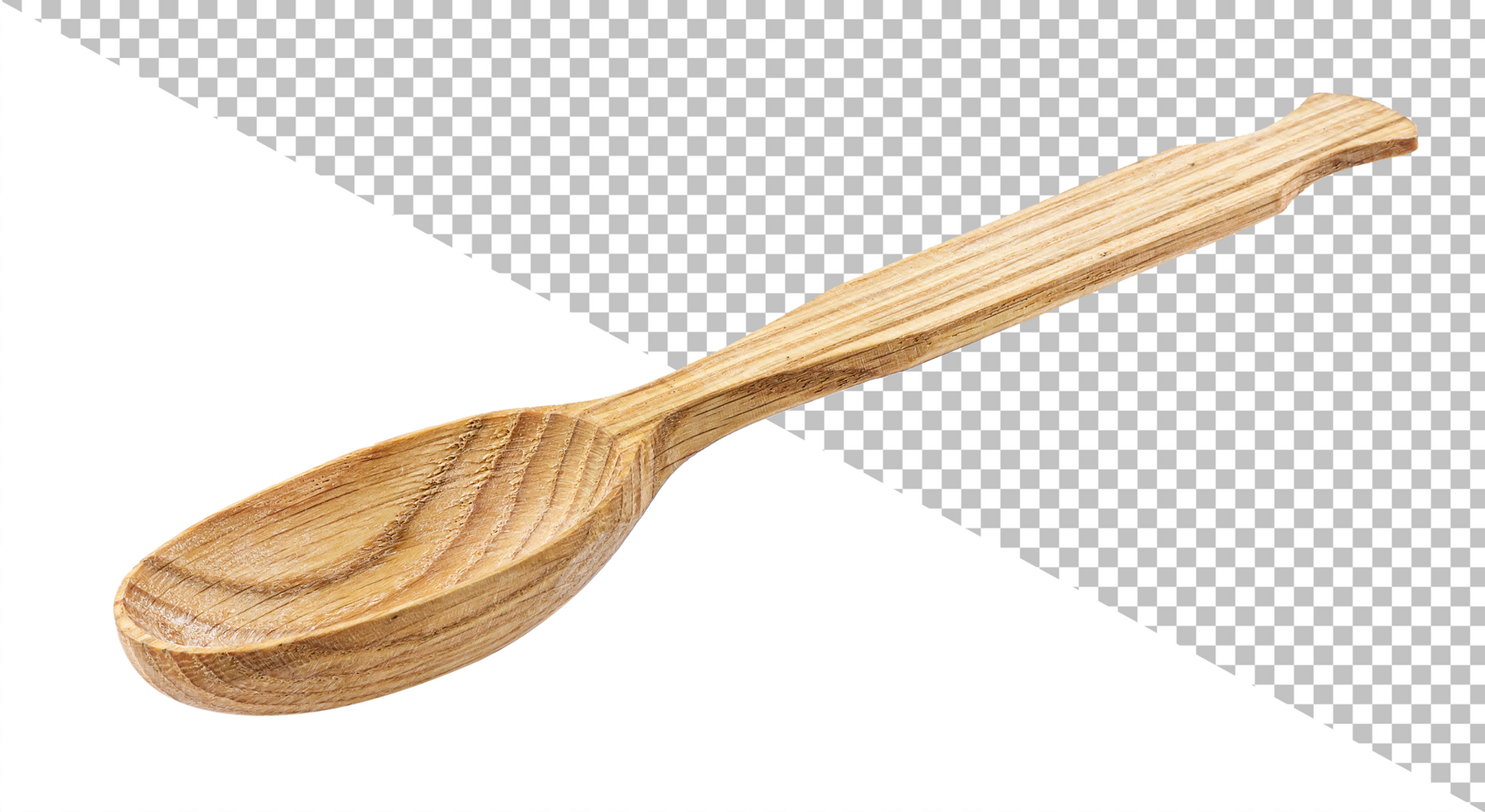 Wooden spoon isolated on white background psd