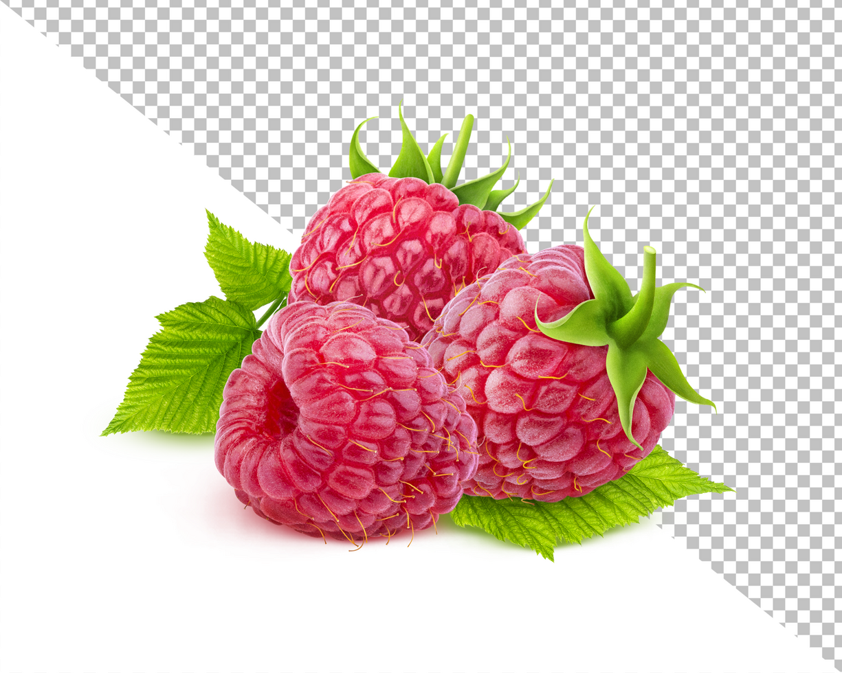 Raspberry isolated on white background psd