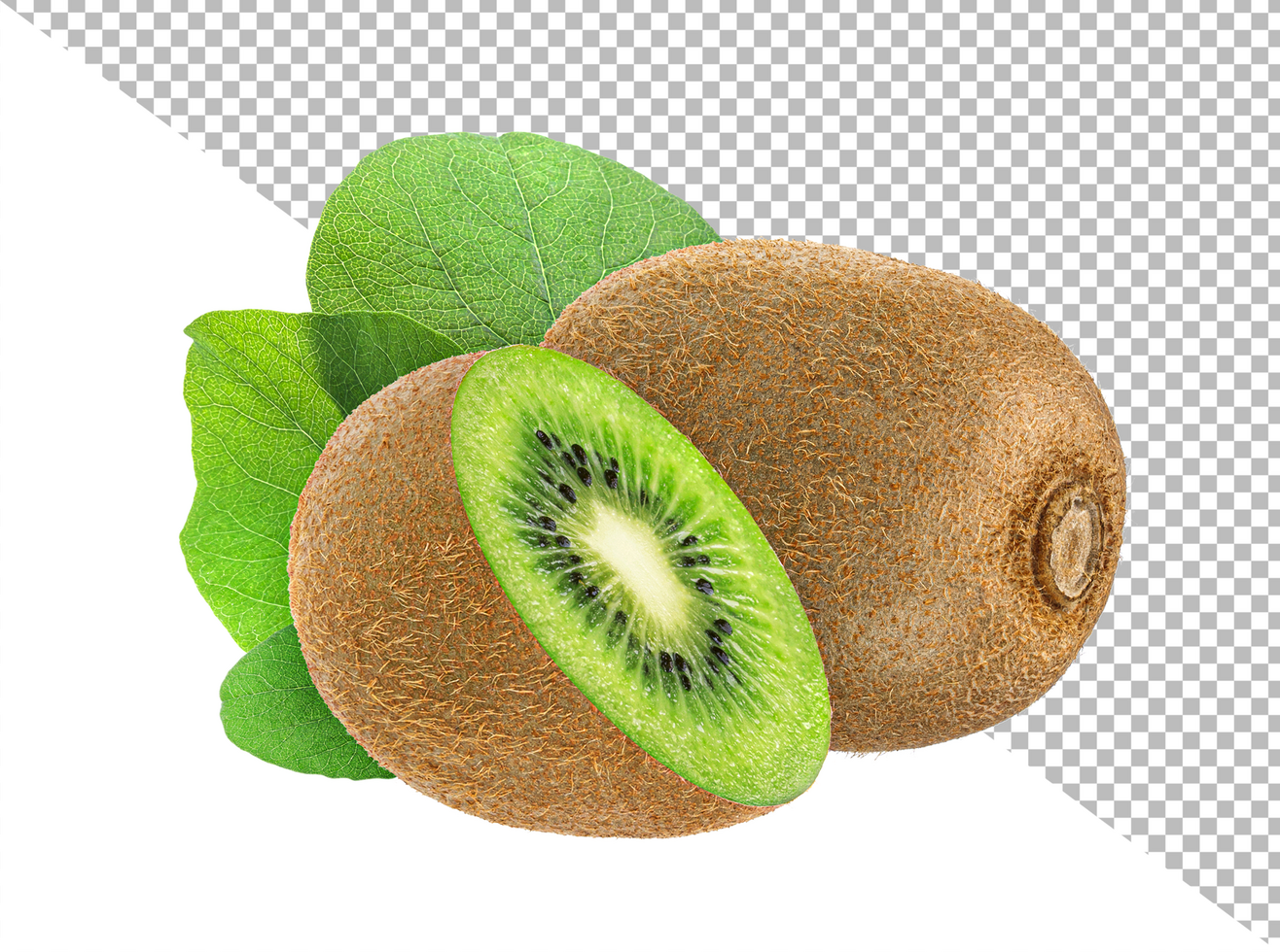 Kiwi isolated on white background psd