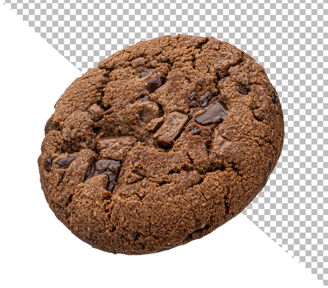Chocolate cookies isolated on white background psd