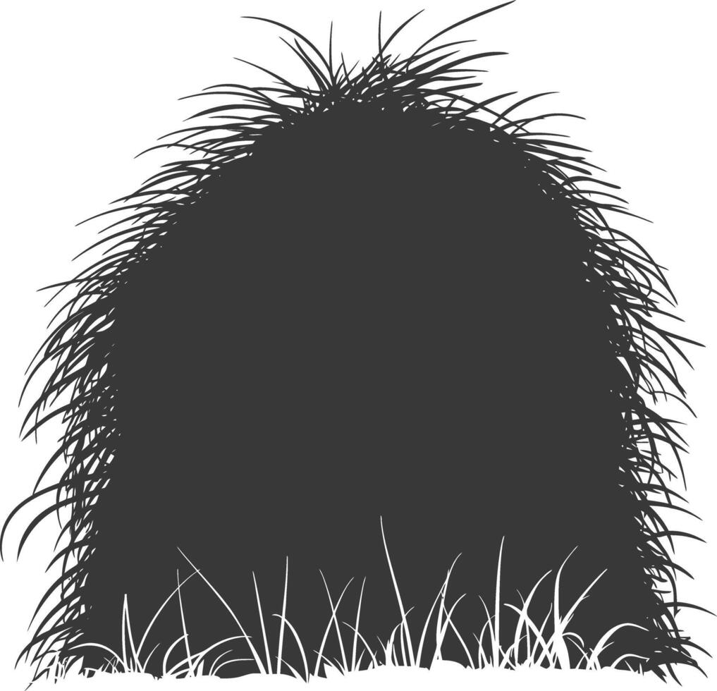 silhouette haystack full black color only vector