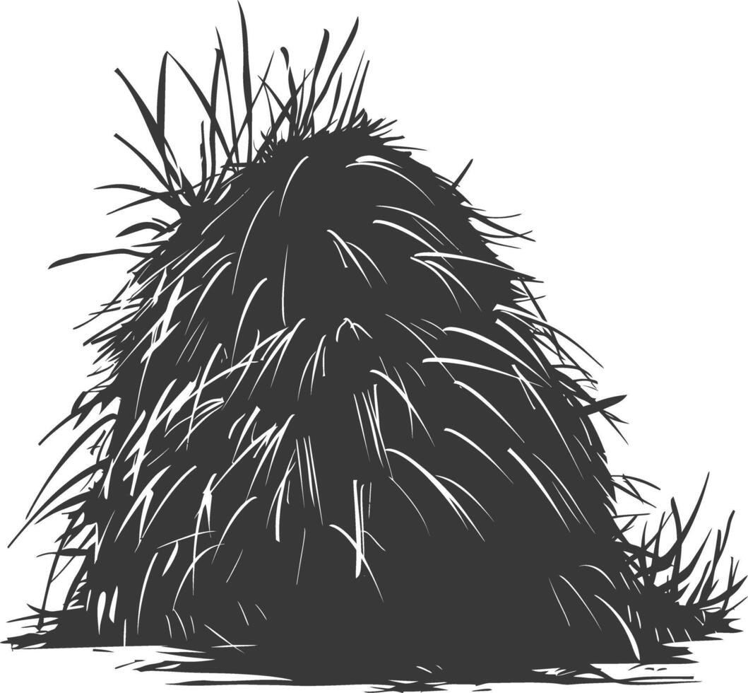 silhouette haystack full black color only vector