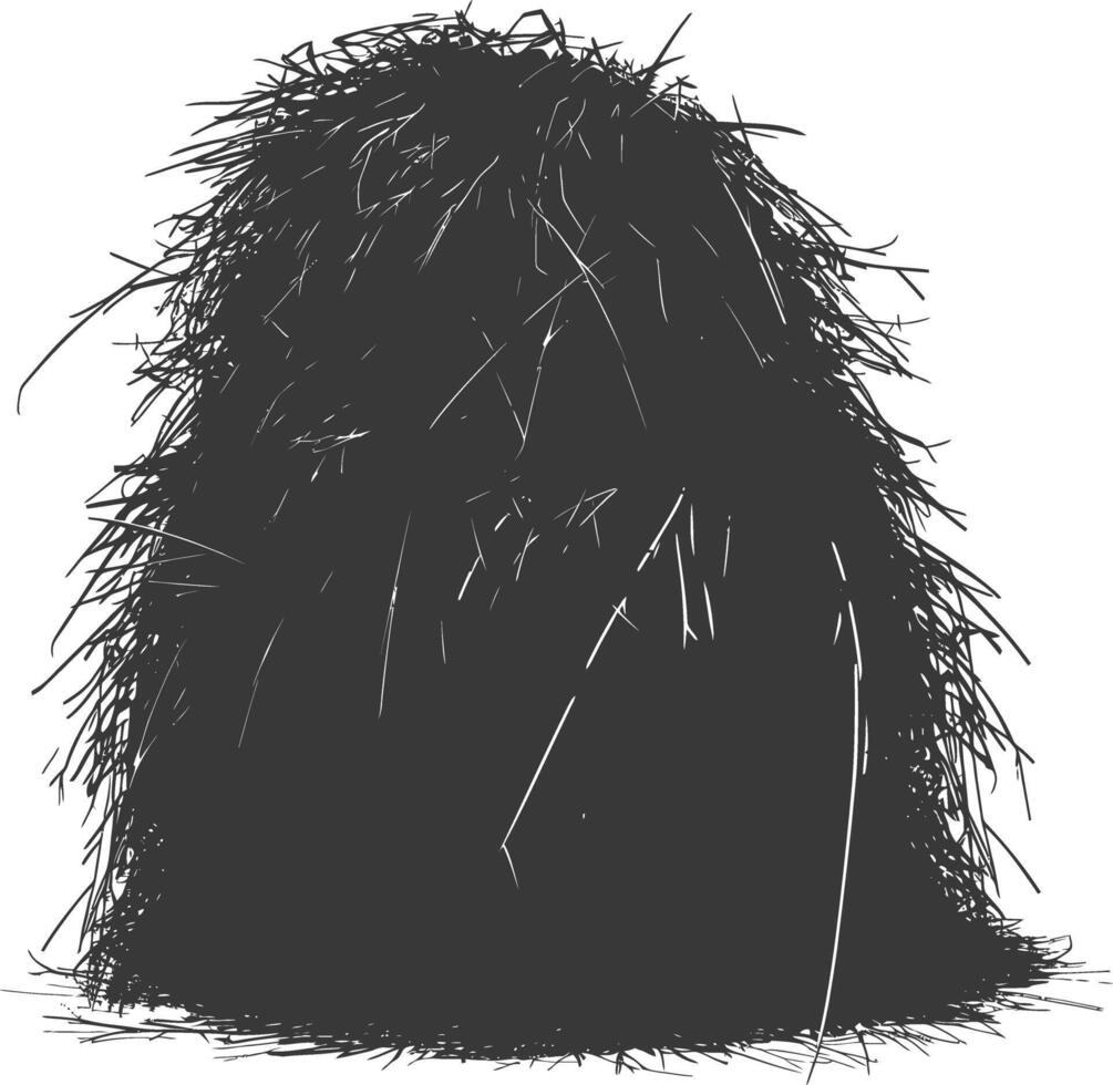 silhouette haystack full black color only vector