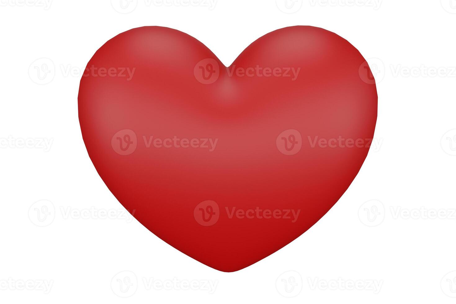 3d rendering heart icon isolated on white background, valentine's day photo