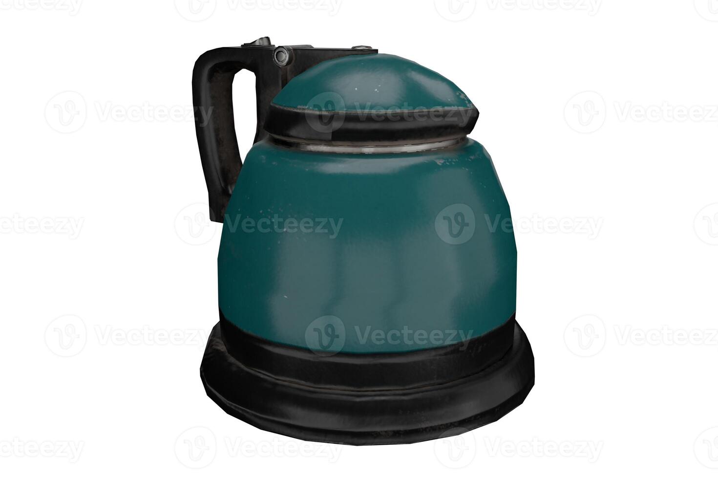 3d rendering blue vintage coffee teapot photo