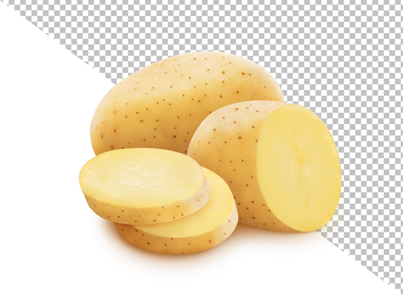 Potato isolated on white background with clipping path psd